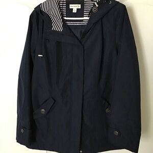 SUSAN GRAVER HOODED JACKET WITH STRIPED LINING WOMENS